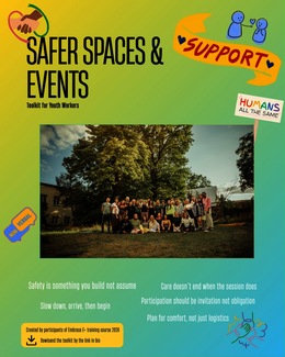 Creating Safer Spaces & Events for youth groups - Toolkit for Youth Workers