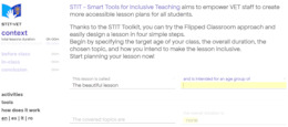 STIT Toolkit - Lesson Planner for Designing Inclusive and Accessible Learning Activities for All Students