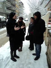 Prep meeting in the snow