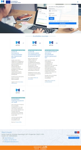 Accessibility Training Course for VET Staff - Multilingual Platform for Promoting Inclusive Teaching Practices