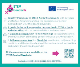 “STEM GenderIN Project”: Training Materials to Reduce the Gender Gap in STEM Fields