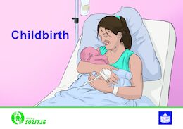 A booklet for young people with intellectual disabilities. Written in Easy-to-read language. About Childbirth