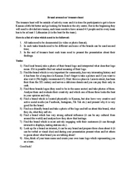 Treasure hunt in Kaunas "Brand around us"