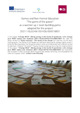 Games and Non-Formal Education: “The game of the goose” as a warmer and team building game 