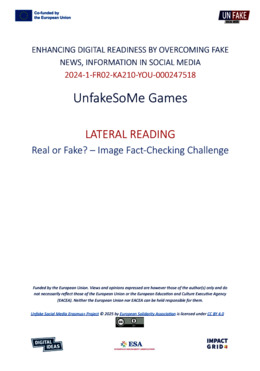 Unfake Social Media - Lateral Reading Games - Game 5 - Real or Fake? Image fact checking challenge