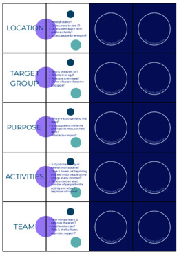Memory game "Get ready for the local community event"