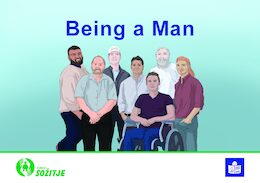 A booklet for young people with intellectual disabilities. Written in Easy-to-read language. About Being a Man
